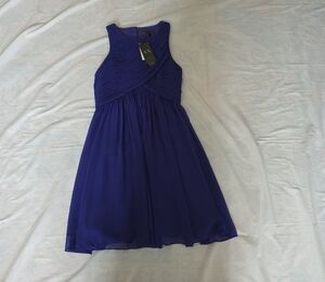 Armani Exchange Purple Pleated Cocktail Dress